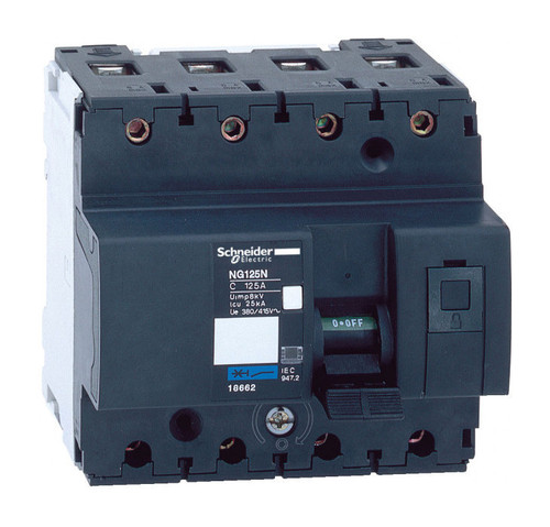 Автоматический выключатель Schneider Electric Acti9 4P 80А (C) 10кА