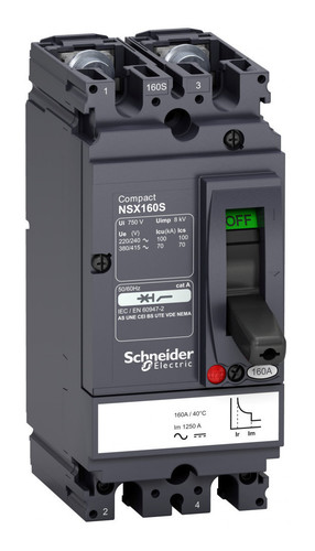 Силовой автомат Schneider Electric Compact NSX, 70кА, 2P, 125А