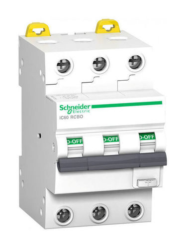 Дифавтомат Schneider Electric Acti9 3P 10А ( C ) 10 кА, 30 мА ( A ), A9D17310