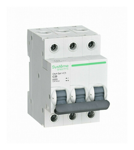 Автоматический выключатель Systeme Electric City9 Set 3P 20А (C) 4.5кА, C9F34320
