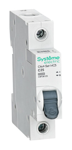 Автоматический выключатель Systeme Electric City9 Set 1P 25А (C) 6кА, C9F36125